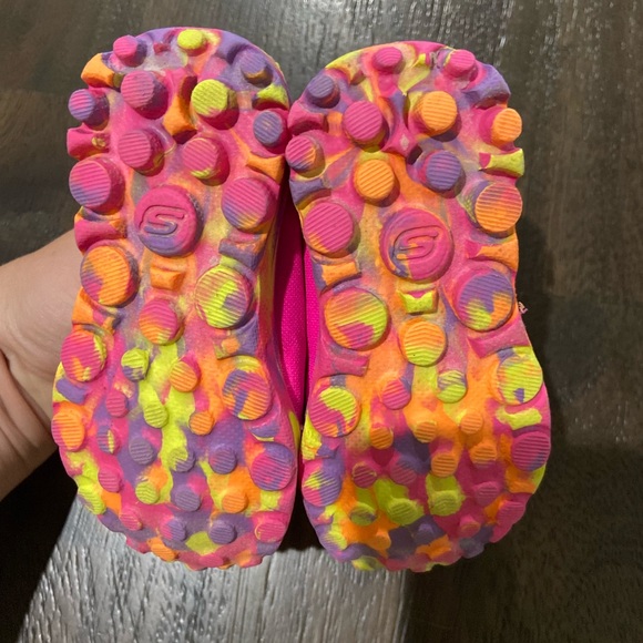 Skechers Go Walk Slip On Athletic Active Shoes Pink & Tie Dye Baby Girls Size 5 - Picture 6 of 15